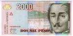 **   COLOMBIE     2000  peso   2012   p-457q    UNC   **