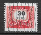 HONGRIE - 1958/69 - Yt TAXE n 225 - Ob - 30 fi rouge sans filigrane