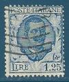 Italie N184 Victor-Emmanuel III 1,25l outremer et bleu oblitr