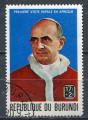 Timbre  BURUNDI  1969 Obl  N  334  Y&T  Personnage Pape Paul VI