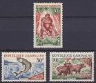 Srie de 3 TP neufs ** n 171/173(Yvert) Gabon 1964 - Faune, tarpon, gorille