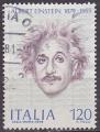 Timbre oblitr n 1379(Yvert) Italie 1979 - Albert Einstein