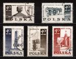 Pologne n 1732/36 obl,  la mmoire des victimes de 1939/45, TB