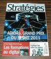 Magazine Stratgies N 1655 novembre 2011 Marketing Adidas grand prix du sport