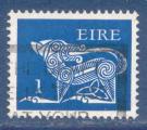 Irlande N253 Chien stylis (broche ancienne) 1p oblitr
