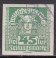 AUTRICHE timbre pour journaux N 48 de 1920 oblitr