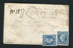 Belle lettre chargée de Montpellier pour Paris ( 1861 )