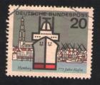 Allemagne 1964 oblitr Used Stamp Btiment Naval Navire Hamburg
