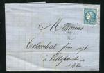 Belle lettre de Libourne pour Villefranche sur Saône ( 1871 ) avec un n° 46B