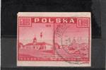 Timbre Pologne / Oblitr / 1945 / Y&T N455.