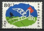 Pays-Bas 1993; Y&T n 1455, 80c, journe du timbre, pigeon voyageur