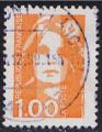 Timbre oblitr n 2620(Yvert) France 1990 - Marianne du Bicentenaire 1F orange