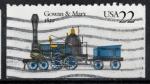 USA 1987, Y&T n 1792; 22c, ancienne loco vapeur, Gowan & Marx