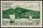 Comores - Y.T. 2 - Baie d'Anjouan 50c vert- neuf - anne 1950