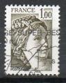 France Oblitr Yvert N2057 Sabine 1,00 Olive 1979