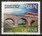 **    LITUANIE    0,87   2015  Mi-1191  " Pont de Kretinga "  (o)   **