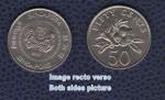 Singapour 1987 Pice de Monnaie Coin Moeda Moneda 50 cents de dollar