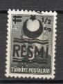 Turquie  timbre de service Y&T  N  38  oblitr