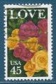 USA N1820 Message d'amour - roses oblitr