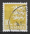 DANEMARK - 1976 - Yt n 628 - Ob - Armoiries 10K jaune