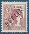 Allemagne Berlin N14 Ouvrier 60p brun-rouge surcharg neuf sans gomme