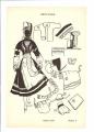 2 planches 1954 : Bretagne , ralisation costume folklore pour fte scolaire