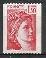 France Sabine 1979; Y&T n 2063 **; 1,30F rouge, roulette