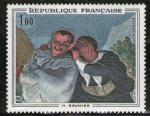 **   FRANCE     1,00 F   1966  YT- 1494  " Daumier - Crispin & Scapin "   **