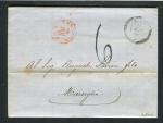 Rare lettre du BFE de Tunis pour Marseille ( 1866 ) - Taxe 6 Décimes