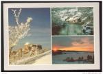 CPM  DOUBS Multi-vues , Chteau de Joux,  Ornans, Coucher de soleil sur le lac St Point