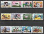 2014 FRANCE Adhesif 977-88 oblitrs, vacances, animaux, srie complte