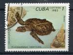 Timbre de CUBA 1983  Obl  N 2462  Y&T   Tortue