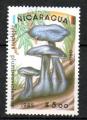 Nicaragua Yvert PA N1087 Oblitr 1985 Champignon Bolet viol gris