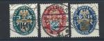 Allemagne Empire N368/70 Obl (FU) 1925 - Armoiries de ville