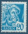 Allemagne occupation franaise Bade N7 Baldung Grien 20p neuf sans gomme