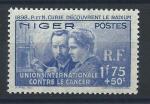 Niger N63** (MH) 1938 - Pierre et Marie Curie