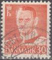 DANEMARK - 1948/53 - Yt n 321A - Ob - Roi Frdrik IX 30o rouge brun ; king