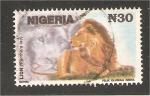 Nigeria - Scott 615e   lion