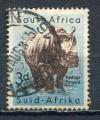 Timbre Colonie Britannique AFRIQUE du SUD 1954  Obl  N 205  Y&T Rhinocros