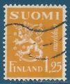 Finlande N149A Lion 1,25m jaune-orange oblitr