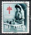 Espagne Yvert N839 oblitr 1953 Vaccination Anti-tuberculose