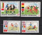 Roumanie :  Coupe du monde Mexico 86 - 4 timbres oblitrs - anne 1985/86