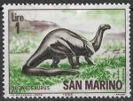 SAINT MARIN - 1965 - Yt n 645 - N** - Animaux prhistoriques : brontosaure
