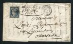 Rare lettre d'Ajaccio pour Marseille ( Corse 1851 ) avec un n° 4b
