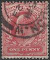 GRANDE BRETAGNE - 1902/10 - Yt n 107 - Ob - Edouard VII 1p rouge ; king