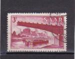 Timbre Allemagne SARRE / Oblitr / 1953 / Y&TN308 / Pont de Gersweiler.