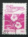 Timbre du NICARAGUA 1983  Obl  N 1253  Y&T   Fleurs 