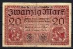 Allemagne 1918 billet 20 Mark (2) pick 57 VF ayant circul