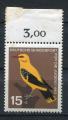 Timbre ALLEMAGNE RFA 1963 Neuf **  N 274  Y&T  Oiseaux