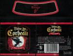 France Lot 3 tiquettes Bire Beer Labels Bire du Corbeau Rouge